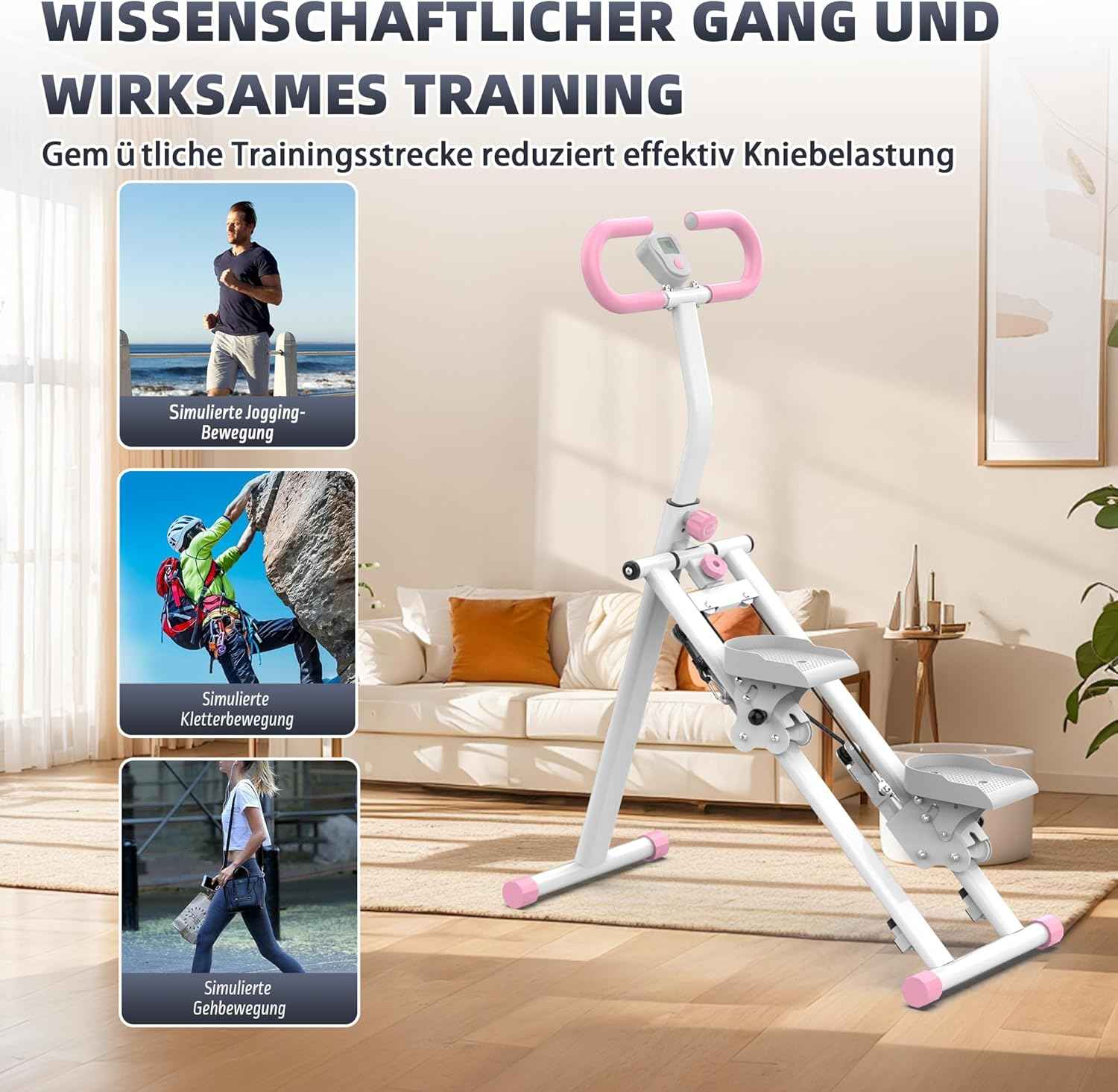 Vertical climbers, full-body aerobic exercise machines