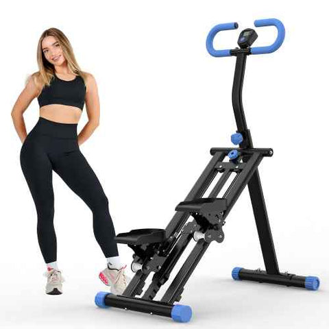 Vertical climbers, full-body aerobic exercise machines